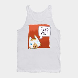 Feed Me! [Flame Point Cat With A Red Background] Tank Top